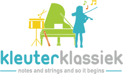 Kleuterklassiek | Notes and strings and so it begins. Logo